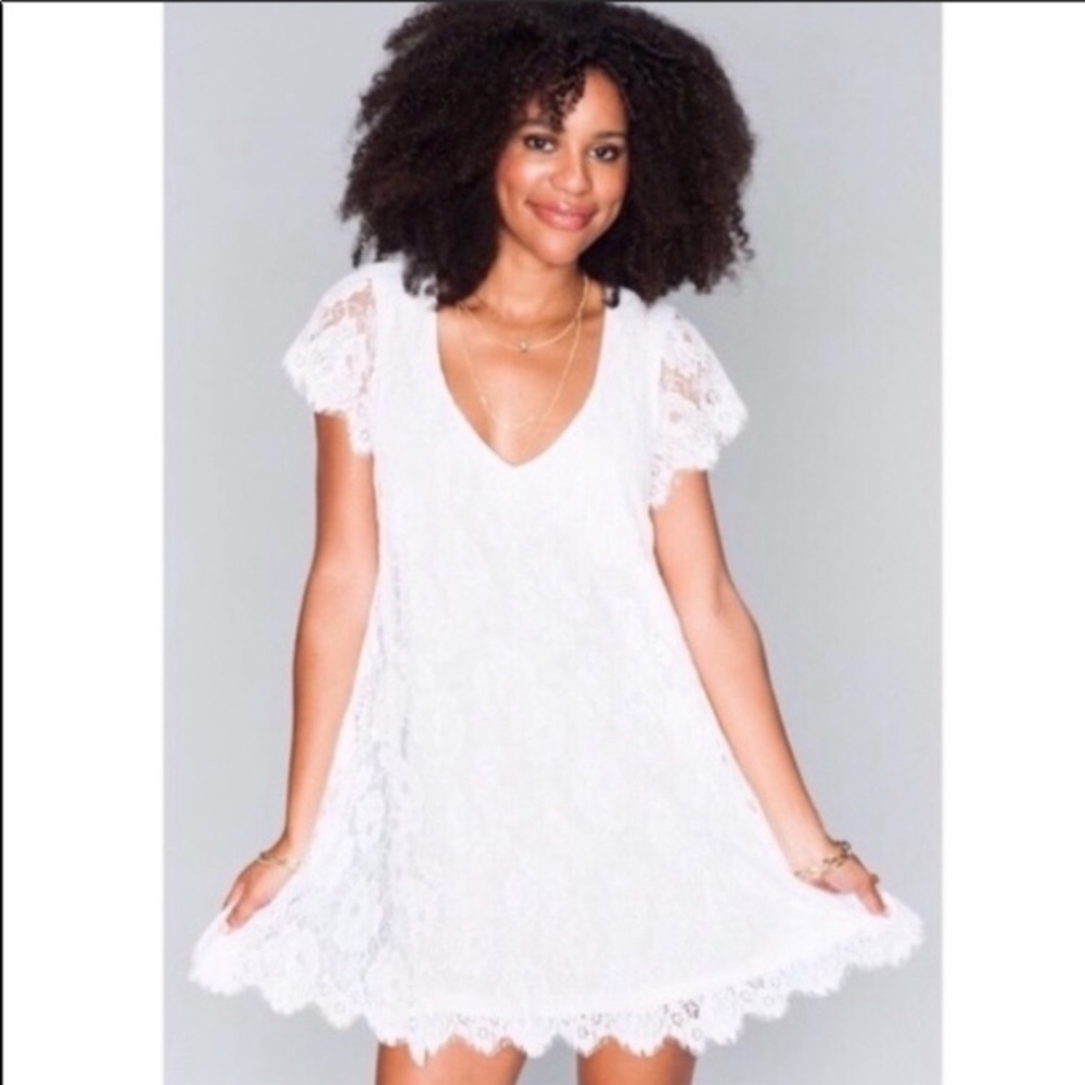 Show Me Your MuMu Kylie Ivory Mini Dress